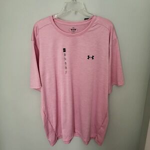 Under Armour Men's 2XL Tech Vent Geotessa T-Shirt Pink
